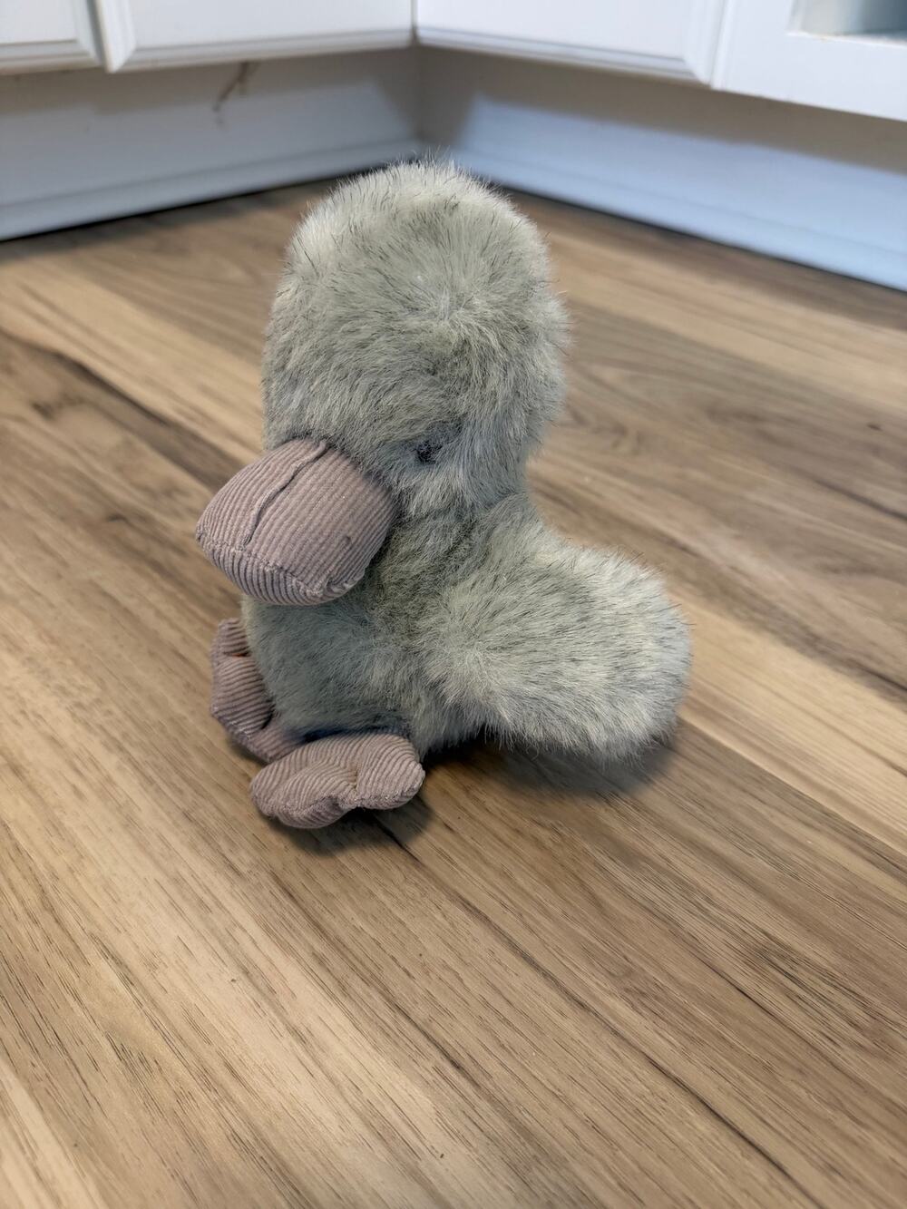 Vintage 1978 Gund Goony Bird Plush Fuzzy Grey Corduroy Duck Stuffed Animal